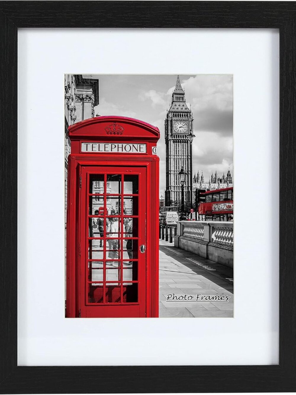 11x14 Picture Frame Set of 6, Display Pictures 8x10 with Mat or 11x14 without Ma - Picture 4 of 8